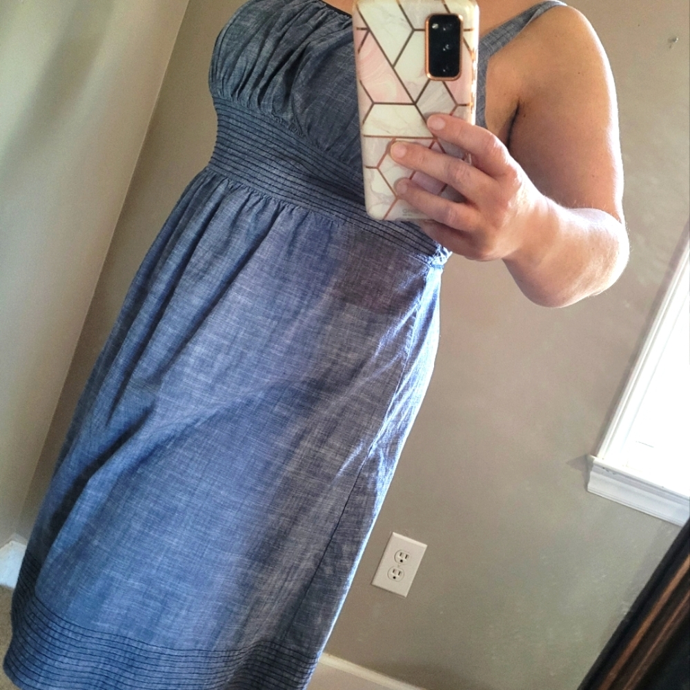 Chambray summer sleeves dress 16